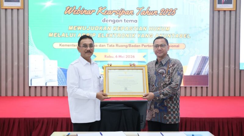 ATR/BPN Raih Penghargaan ANRI ke-5, Arsip Pertanahan Jadi Memori Penting Bangsa