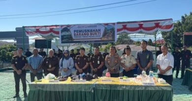 Kejari Tidore Musnahkan Barang Bukti 14 Perkara, dari Narkotika hingga Miras Ilegal
