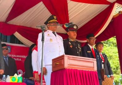 Pimpin Upacara HUT ke-81 RI di Galela, Begini Pesan Wabup Kasman