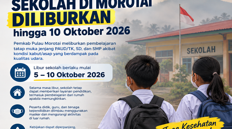 Kabut Asap Ganggu Kualitas Udara, Sekolah di Morotai Diliburkan hingga 10 Oktober