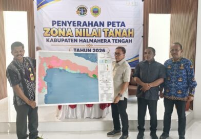 Kantah Halteng Serahkan Peta ZNT 2026 ke Bupati, Jadi Dasar Optimalisasi PAD