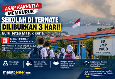 Asap Karhutla Memburuk, Sekolah di Ternate Diliburkan 3 Hari! Guru Tetap Masuk Kerja